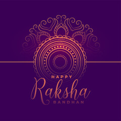 Wall Mural - beautiful happy raksha bandhan festival card traditional design