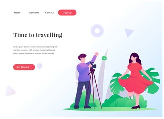 photo session web landing page template