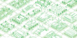 Illustration of a green town with isometric vector data