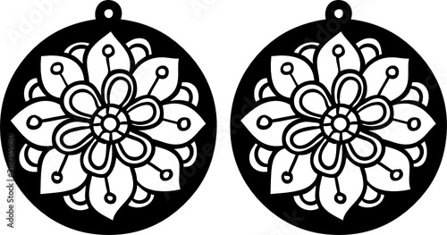 Download Flower Earrings Round Shape Svg Vector Cut File For Cricut And Silhouette Buy This Stock Vector And Explore Similar Vectors At Adobe Stock Adobe Stock PSD Mockup Templates