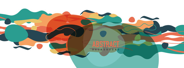 Trendy liquid style shapes abstract design, dynamic vector background for placards, brochures, posters, web landing pages, covers or banners
