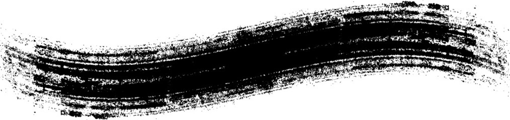 Grunge Paint Roller . Vector brush Stroke . Distressed banner . Black stripes isolated. paintbrush collection . Modern Textured shape . Dry border in Black . Bulge lines