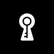 Key Hole Icon Vector Symbol Template