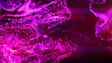 Fototapeta Kwiaty - Fluid pink and purple particles flowing beautiful abstract background, Liquid and light with depth of field.