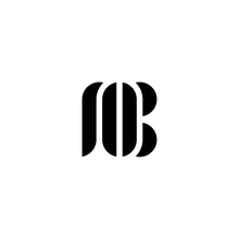 Initial Letter NOB Logo Design.