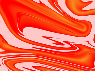 Wall Mural - Red, white, orange, brown set of abstract graphic elements. Dynamic color shapes and lines. Gradient banners with flowing liquid forms. Template for design flyer or presentation.