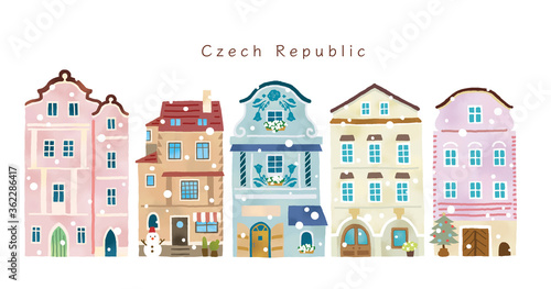 ヨーロッパのおしゃれな冬の家イラストセット Comprar Esta Ilustracion De Stock Y Explorar Ilustraciones Similares En Adobe Stock Adobe Stock