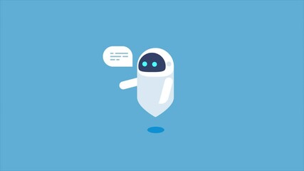 Wall Mural - chatbot having a conversation with customer, robot assistant with artificial intelligence, chat bot 