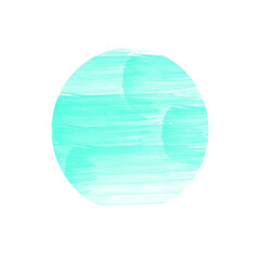 Wall Mural - blue circle made of gradient. abstract watercolor art hand paint on a white background.