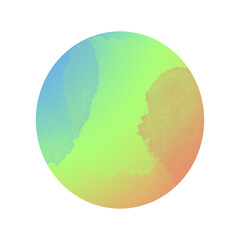 Wall Mural - blue circle made of gradient. abstract watercolor art hand paint on a white background.