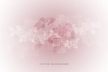 Wall Mural - global network connection.abstract background technology graphic design. network wireless systems an
