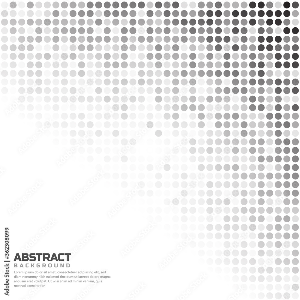 White and gray Random Dots Background. Creative Design Templates on white background. - obrazy, fototapety, plakaty 