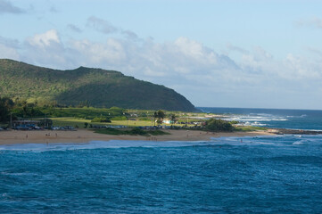 The beautiful sea of Oahu island