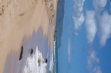 The beautiful sea of Oahu island