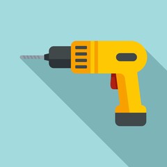 Wall Mural - Hand drill icon. Flat illustration of hand drill vector icon for web design