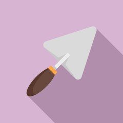 Wall Mural - Trowel icon. Flat illustration of trowel vector icon for web design