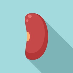 Poster - Garbanzo kidney bean icon. Flat illustration of garbanzo kidney bean vector icon for web design