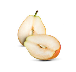 Wall Mural - slices Pears an isolated on white background