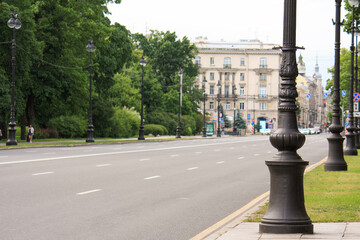 View of Kamennoostrovsky Prospekt in Saint Petersburg