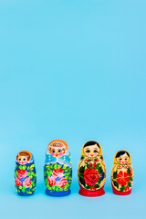 Wall Mural - Colorful matryoshka, Slavic souvenir.