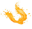 orange juice liquid splash.