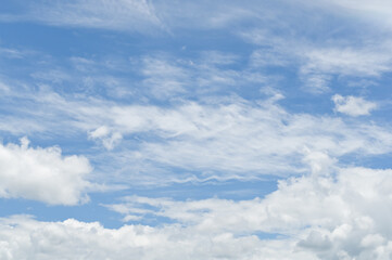 Wall Mural - freedom white clouds in the blue sky for nature background
