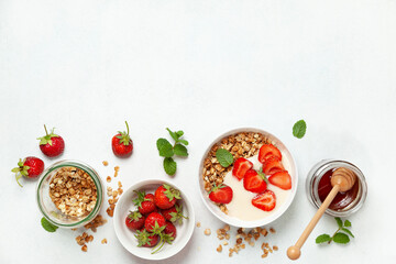 Wall Mural - the concept of a healthy breakfast