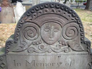 18th century gravestone in Springfield, Massachusetts