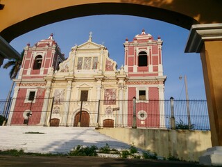 Poster - The baroque El Calvario Church facade, located in Leon, Nicaragua