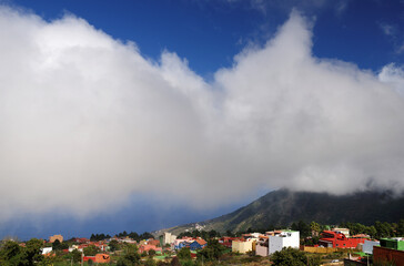 Poster - Puerto de la Cruz resort on the Atlantic coast in Tenerife, Spain, Europe