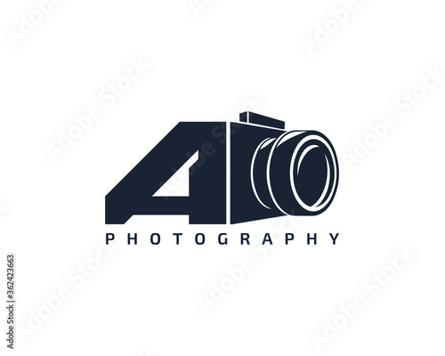 Fotografía Initial Letter A Camera photography filmmaker logo design