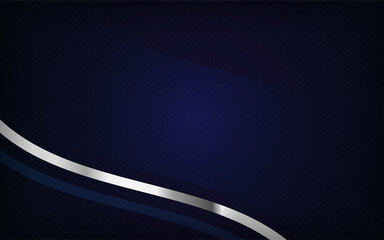 Wall Mural - luxury navy and silver lines combinations background design.