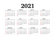 © dniprodd - Calendar for 2021 isolated on a white background