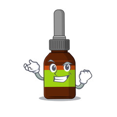 Poster - A caricature design concept of liquid bottle with happy face