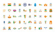 © Gstudio - bundle of india independence day celebration icons