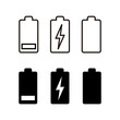 © Oliviart - set of Battery icons. Battery vector icon