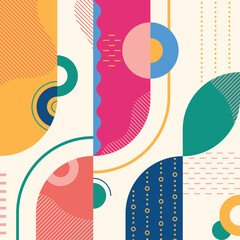Wall Mural - abstract background with geometric shapes. modern pattern design template for poster, banner, cover.