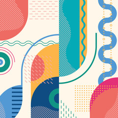 Wall Mural - abstract background with geometric shapes. modern pattern design template for poster, banner, cover.