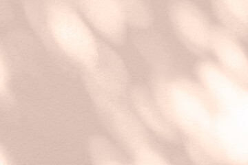Aufkleber - Leaf shadow and tree branch on wall.  Nature leaves tree branch pink shadow and light from sunlight dappled on white concrete wall