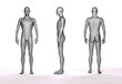 © Tritons - 3D Rendering : Portrait of standing male ectomorph (skinny) body type