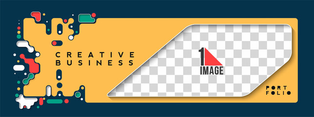 Wall Mural - modern abstract ad, web banner & header layout template.