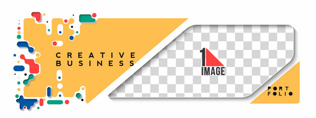 Wall Mural - modern abstract ad, web banner & header layout template.