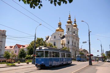 Wall Mural - Orthodox Holy Transfiguration Cathedral in Vinnytsia, Ukraine. July 2020