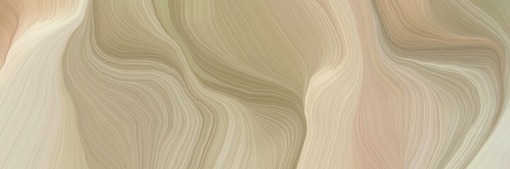 Poster - unobtrusive header with elegant modern waves background illustration with tan, light gray and wheat color