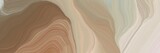 Fototapeta Abstrakcje - unobtrusive header with elegant curvy swirl waves background design with rosy brown, light gray and pastel brown color