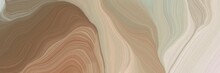 Unobtrusive Header With Elegant Curvy Swirl Waves Background Design With Rosy Brown, Light Gray And Pastel Brown Color