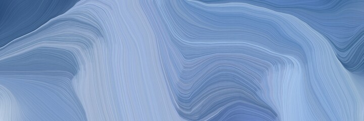 Poster - unobtrusive elegant modern waves background illustration with corn flower blue, teal blue and light steel blue color