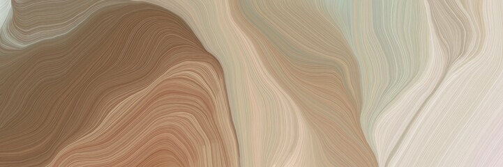 unobtrusive header with elegant curvy swirl waves background design with rosy brown, light gray and 