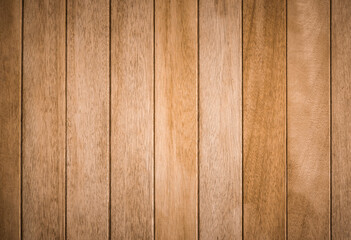 Poster - background and texture of decorative teak wood striped on surface wall