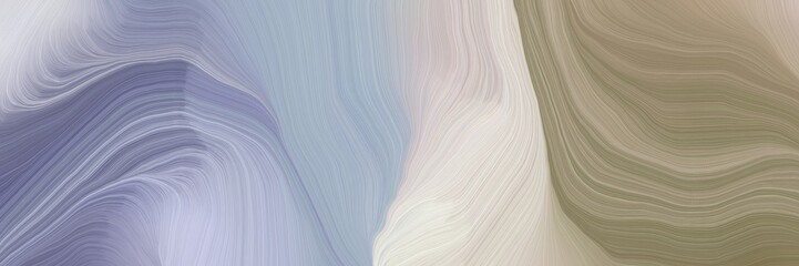 Poster - inconspicuous colorful abstract waves illustration with dark gray, ash gray and pastel brown color